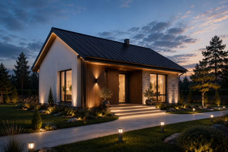 Interior de casa moderna — Pacote Eco-Style Eco Vila