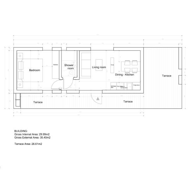 Planta — Projeto T1 — 30 m²