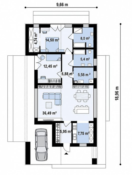Planta — Projeto T2 — 106,7 m²