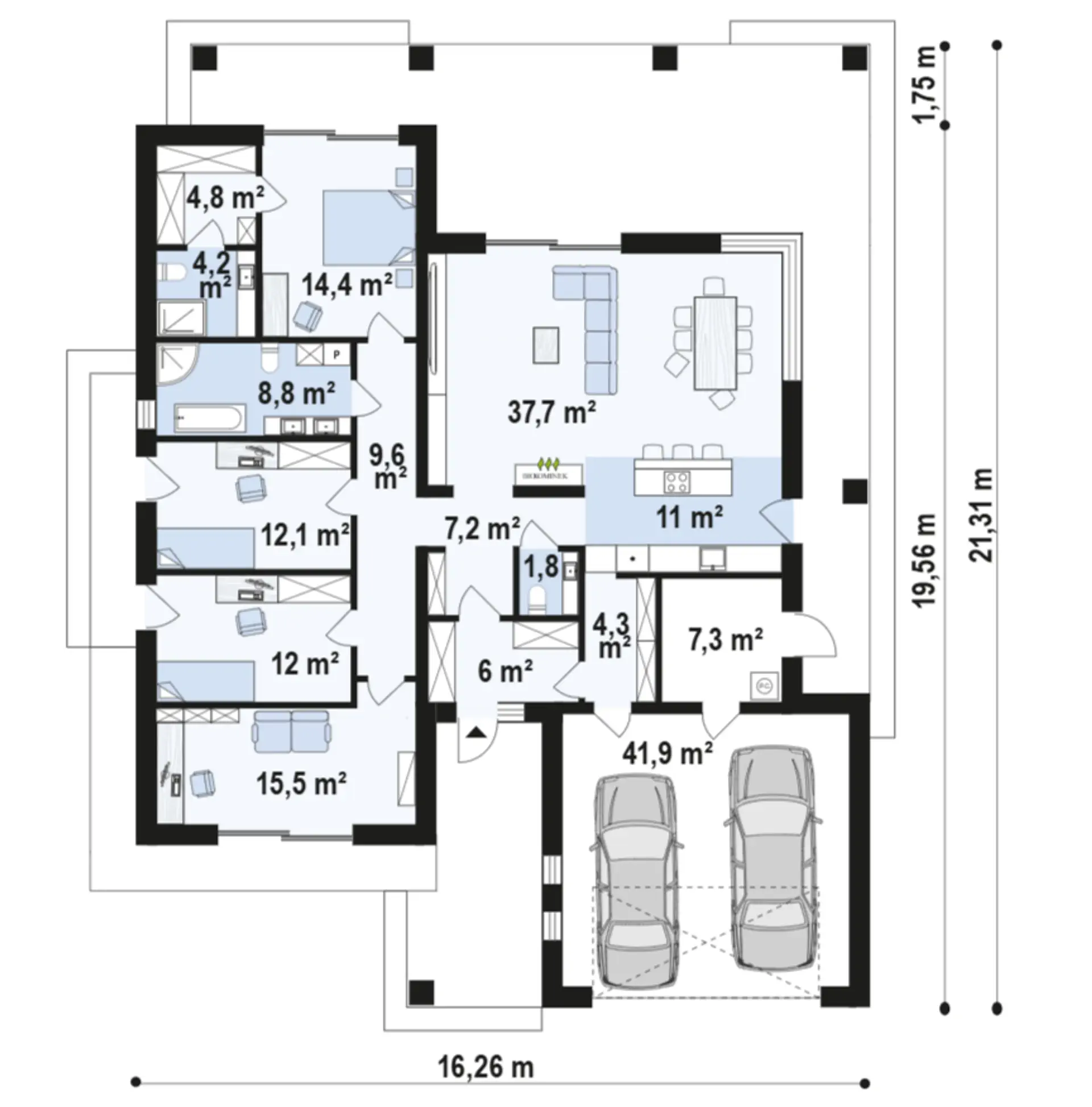 Planta — Projeto T4 — 199 m²